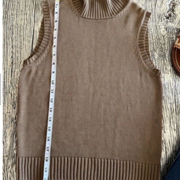Lauren Ralph Lauren Silk Sleeveless Turtleneck Sweater - Picture 5 of 5